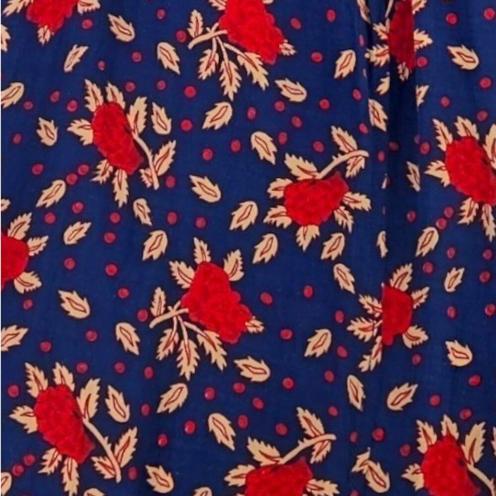 Faithfull the Brand | Atlas- Navy Blue Floral Print Wrap Dress | Size 2 - Picture 4 of 7